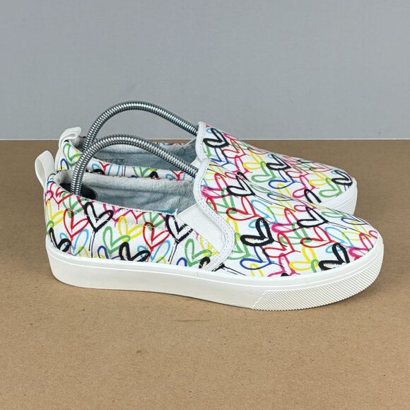 Skechers J Goldcrown Poppy Drippin Love Slip On Sneakers Womens 7 White Multi - Picture 3 of 11